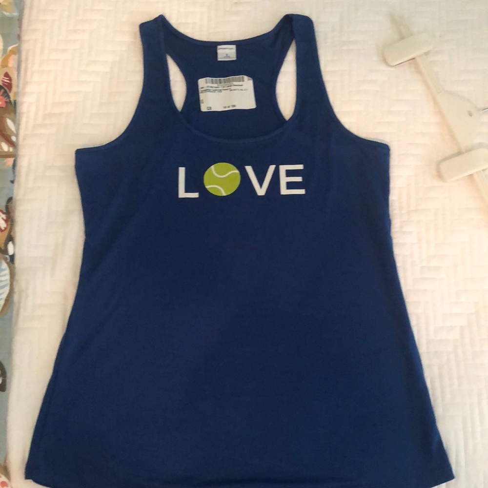 Royal blue sport-tek Love racer back top